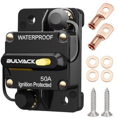 BULVACK 50 Amp Circuit Breaker with Manual Reset for Car Trolling Motors Boat