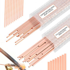 40 Sticks 15% Silver Brazing Rods AWS Bcup-5 15% Silver Solder Phos Copper Brazi