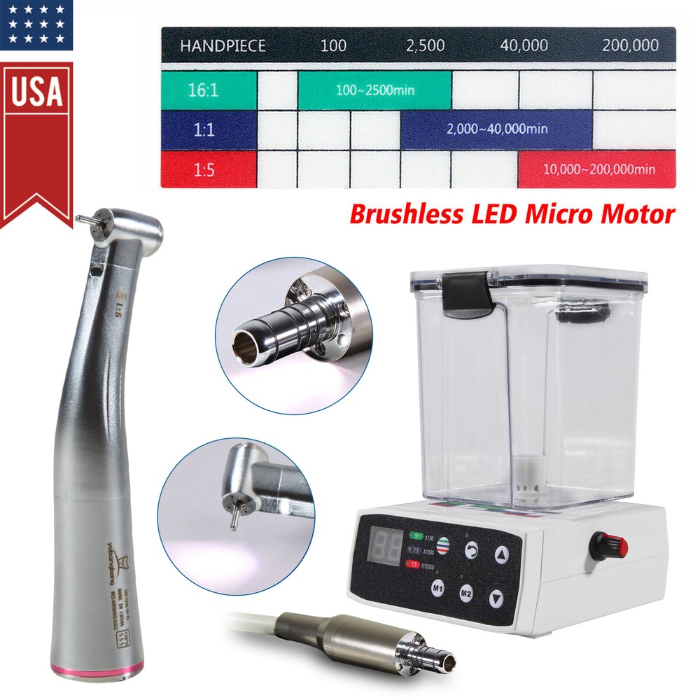 Yabangbang Dental Electric Motor+1:5 Contra Angle LED Handpiece /No LED
