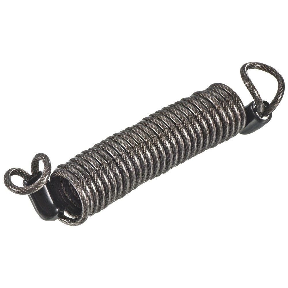 Security Steel Cable 2.5mmx1.5m Coated Spring Rope w Loop Black