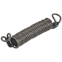 Security Steel Cable 2.5mmx1.5m Coated Spring Rope w Loop Black