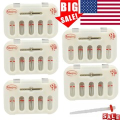 50PCS Dental Fiber Post Resin Screw Thread Quartz & 5-Drills Red Yabangbang USA
