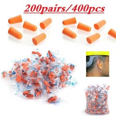400/600 Ear Plugs Soft Orange Foam Sleep Travel Noise Shooting Working Lot Bulk