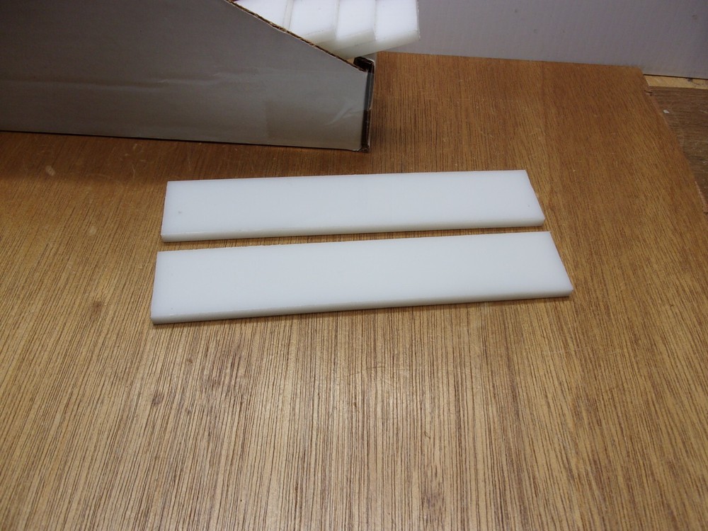 (Qty.2) 1/4″ X 1-3/8″ X 8″ UHMW PE Rectangle Flat Bar Stock White Opaque