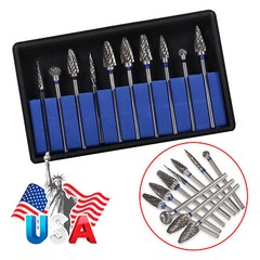 10pcs Dental Lab Polishing Bur Drills Tungsten Steel Carbide Burs HP 2.35MM ns