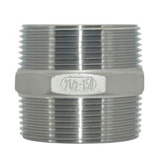 2-1/2″ in Pipe Fitting Hex Nipple NPT 304 Stainless Steel Male x Male connector