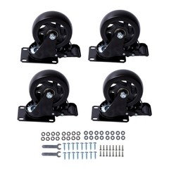 4Pcs 4″ Industrial Heavy Duty Casters 360 Degree Swivel Wheels with Brake
