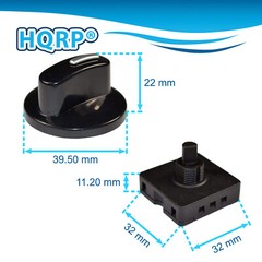 HQRP 4-Position 3-Speed Fan Selector Rotary Switch with Knob 10AMP 120V-250V