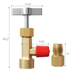 R134a A/C Can Tap With Tank Adapter For 1/4″ And 1/2″ AC Charging Hoses