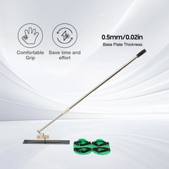 Long Handle Concrete Trowel with Shoes Telescopic Cement Surface Smoothing Tool