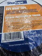 Shurtape 2 in. x 33.3 yds Moisture-Resistant Pipe Wrap Tape PW-100