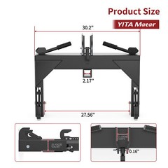 3 Point Quick Hitch Adapter Attach For Category 1 & 2 Cat 1 Cat2 Tractor 3000lb
