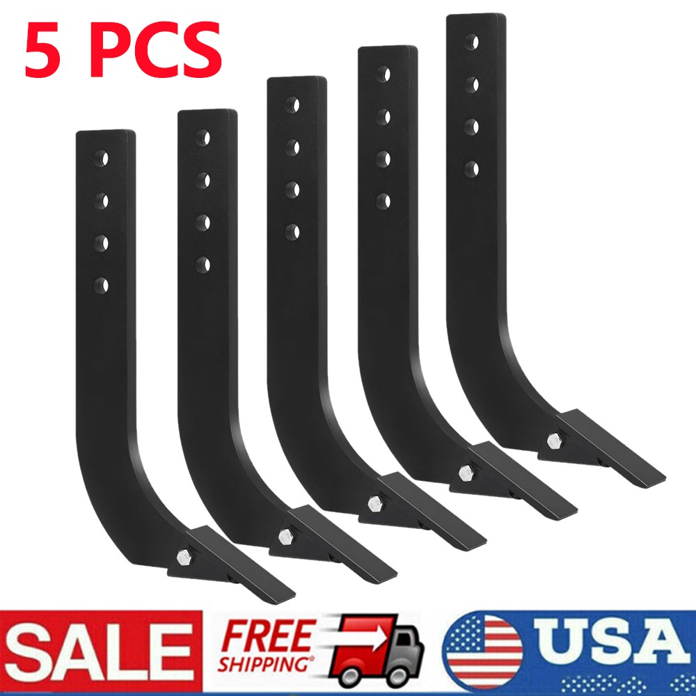 5PCS 18” Box Blade Shank Scarifier Shanks Teeth 4 Holes Box Scraper Shank Black