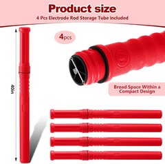 4 Red Welding Rod Storage 40 Inch Tig Rod Storage Canisters Welding Electrode