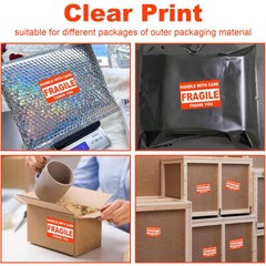 Fragile Stickers 2×3 3×5 Fragile Label Sticker Handle With Care Mailing 500/Roll
