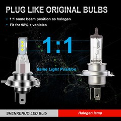 For Toyota Tacoma 1998-2015 2Pcs 6000K H4 LED Headlight Bulbs Hi&Lo Beam Combo