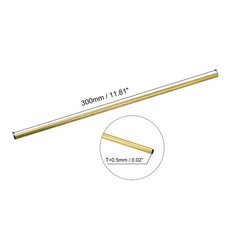 uxcell Brass Tube 2mm 3mm 4mm 5mm 6mm 7mm OD x 0.5mm Wall Thickness 300mm Length