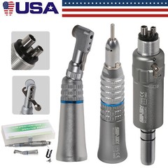 Dental Fiber Optic LED Handpiece Low Speed Straight Contra Angle 4-H Motor UDM