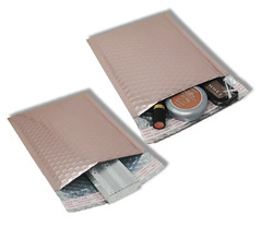 Nude Pink Metallic Bubble Mailers 8×12, 6×10, 4×8, Assorted Combo Shipping Pack