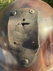 Rare 1930s MSA Skullgard Cap Style Mining Hard Hat Bakelite Leather Lamp Bracket