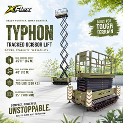 2026 BRAND NEW ELECTRIC TRACK SCISSOR LIFT XFLEX 4068ET/45 FEET WORKING HEIGHT