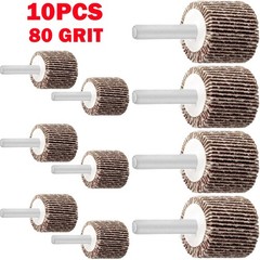 10Pcs 80 Grits Drill Flap Wheel Sander 1x1x1/4″ Flapper Sanding Grinding HOT