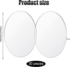 30 Pcs 3.5 Inch Acrylic Circle Blanks Clear Disc Round Transparent Acrylic Coast