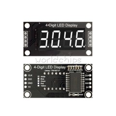 10pcs White 0.36″ TM1637 7-Segment 4-digit Digital Tube LED Display Module