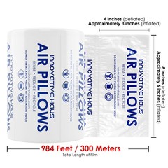 984 Feet 4″ x 8″ Air Pillow Film Roll Package Shipping Cushioning Packing