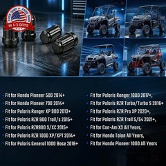 16Pack M12x1.5 Lug Nuts, Black Lug Nuts for Honda Pioneer, fit for Polaris RZR,