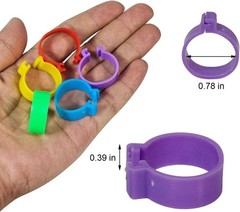 Durable 20mm Poultry Leg Bands – 50 Pack with 5 Vibrant Colors for Easy Sorting