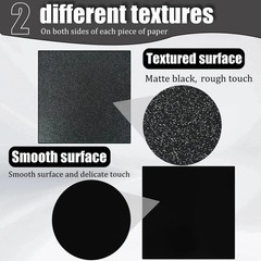 Pack of 2 ABS Plastic Sheet, Black Plastic Sheet 8″ x 12″ x 1/8″ Thick (3mm)