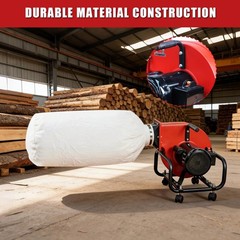 Horizontal Woodworking Dust Collector 750W (1HP) with 15-Gallon Collection Bag