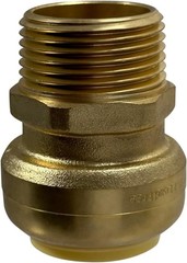 Push Fit Adapter 1 Inch Male NPT Copper Stainless Steel Plumbing Fitting