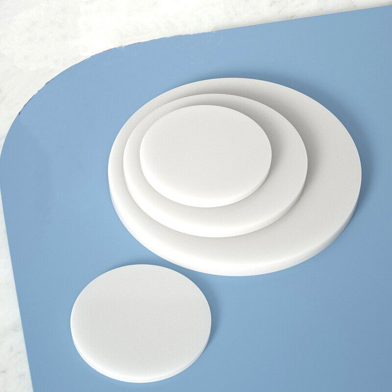 PP Plastic Discs Flat Hard Round Pad Plate White Solid Sheet Board Φ 20mm-400mm