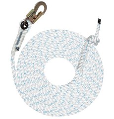 5/8″ x 25′ Polyester Composite Vertical Lifeline Rope with Steel Snaphook