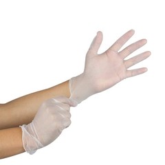 Karat Clear Vinyl Gloves Large Powder-Free Disposable Food Service Exam Gloves