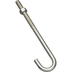 National Hardware N232-967 Zinc-Plated Steel J-Bolt 3/8 x 7 in. with Hex Nuts