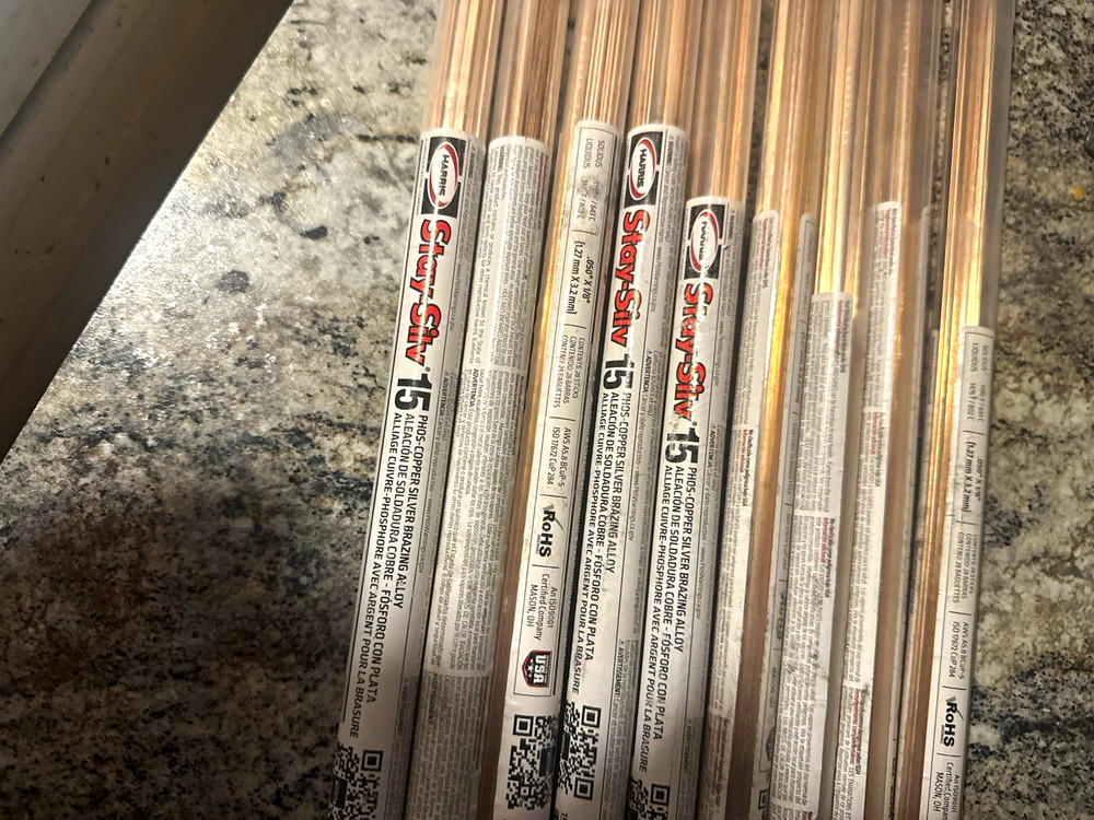Harris Stay-Silv 15 Phos-Copper Silver Brazing Rods 20 in AWS A5.8 BCuP-5