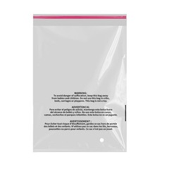Clear Bags Resealable with Suffocation Warning Poly OPP Cello Merchandise Bags