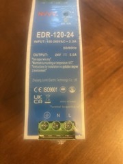 NVVV EDR-120-24 Single Output DIN Rail Power Supply 24V 5 Amp 120W New Sealed