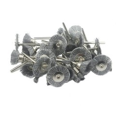 30 Pcs Wire Brush Wheel, 1/8 Inch Shank Coarse Crimped Steel Wire