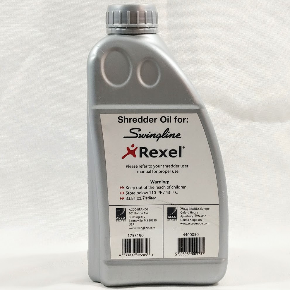 Acco Brands Shredder Oil For Swingline & Rexel 33.81 oz / 1 liter (1753190)