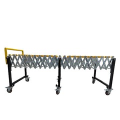 31.5in – 118in Non-power Flexible Expandable Roller Conveyor ABS Skate Wheels