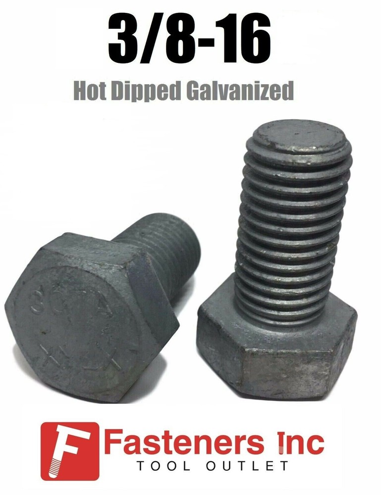 3/8″-16 Hex Cap Screw Hot Dipped Galvanized Hex Bolt 3/8-16
