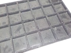 32 SPACE PLASTIC JEWELRY DISPLAY TRAY 14″X7.5″ FELT COVERED GRID 1 9/16″ SQUARES