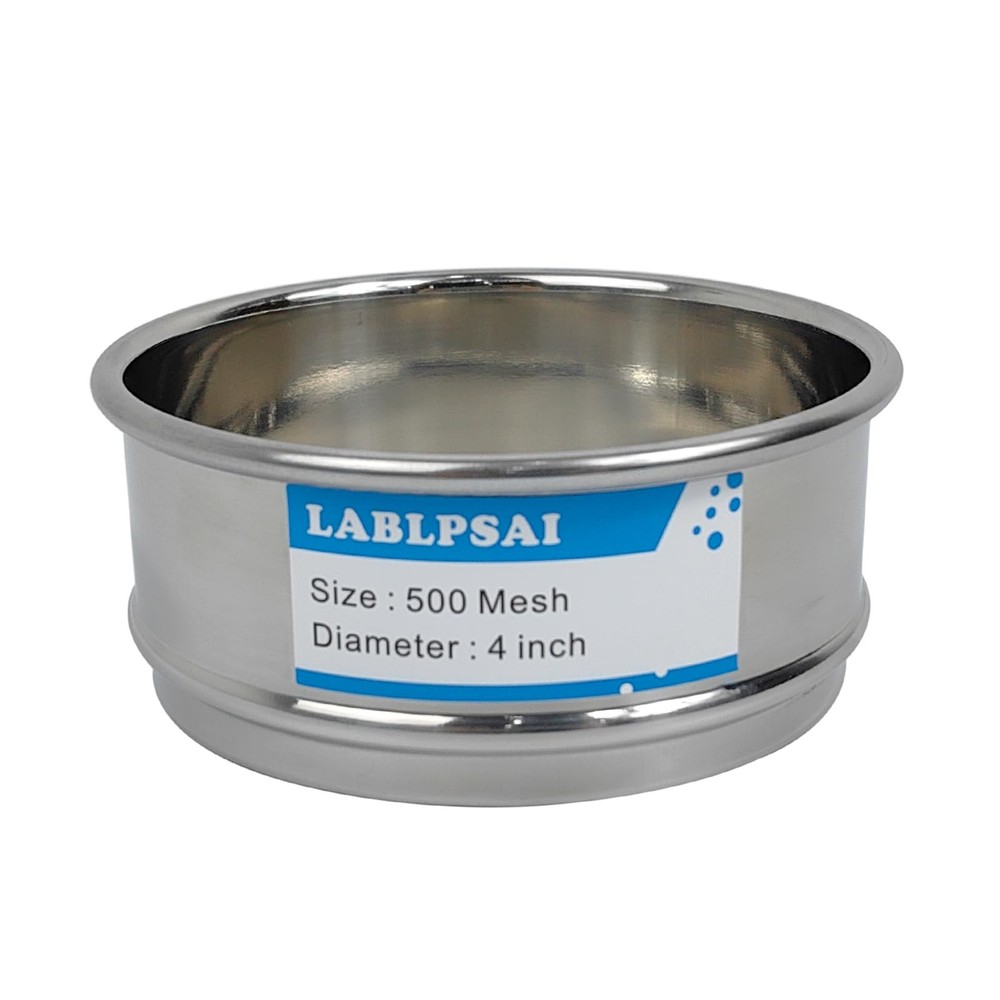 500 Mesh Lab Sieves 4″ Diameter 304 Stainless Steel Wire Cloth Test Sieve for…