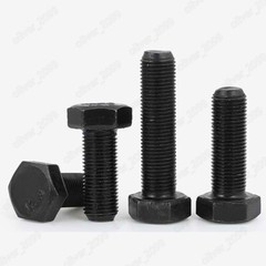 Fine Thread Black 12.9 Steel Hexagon Bolts Hex Head Screws M20 M24 M27 M30 M36