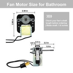 Universal Bathroom Exhaust Fan Motor Kit 120V 50CFM for NuTone & Broan, Bath…