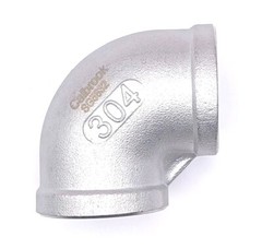 1″ FNPT 90 Degree Pipe Elbow 304 Stainless Steel 150# Class